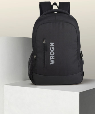 WROGN Large Backpack with USB Charging port 15.6 inch with Two Compartment 35 L Laptop Backpack(Black)