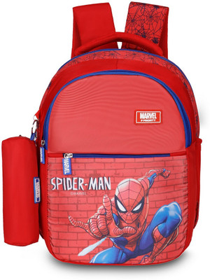 Priority 16 inch Raspberry 003 Marvel Spiderman Printed 27 L Backpack(Red)