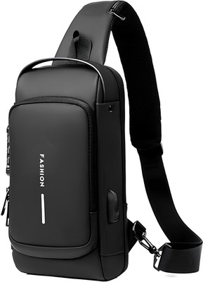 SUPERMALL Sling Bag CrossBody Backpack For Men Women USB Charging Port 10 L Backpack(Multicolor)