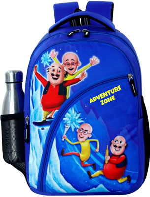 SKY SIXT4 Cartoon & Spider Print Kids Backpack Combo for Boys School Waterproof School Bag(Light Blue, 25 L)