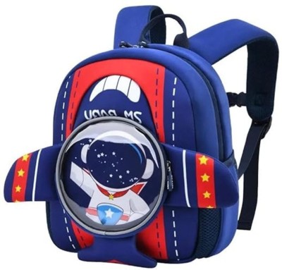 Vibgyor Products Aeroplane Shape 3D Astronaut Space Shoulder Bags for Kids, Cartoon Bags for Kids 0.45 L Backpack(Black)