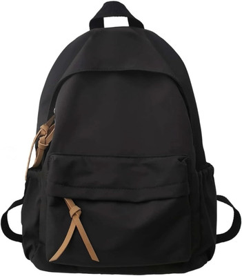 SAVIE Canvas Medium 15L Laptop Bag For School,College And Office 15 L Laptop Backpack(Black)