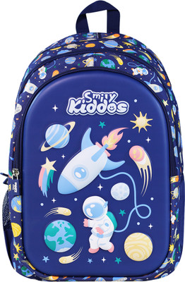 smily kiddos 19 inch backpack Space theme 15 L Backpack(Blue)