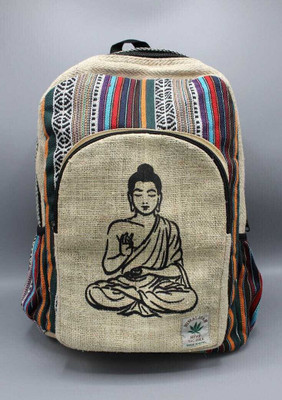 Shreel World medium hemp buddha 22 L Laptop Backpack(Multicolor)