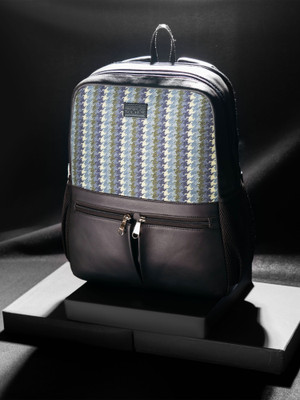 ZOUK Bombay Houndstooth Office Backpack 16.5 L Laptop Backpack(Black)