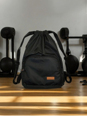Alienoid Activity Drawstring Sack With Adjuster Buckle for Gym, Trekking & Other Sports 15 L Backpack(Black)