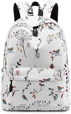 Alison Attractive Women's & Girls College and Traveling, School Backpack Waterproof Backpack(White, 25 L)