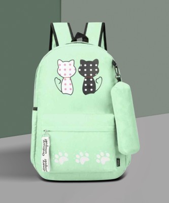 HouseOfCommon Stylish Backpack For School,College,Tution,Travelling For Girls 15 L Backpack(Green)