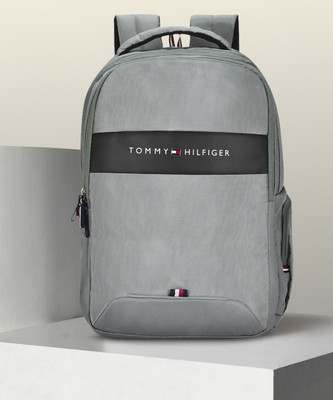TOMMY HILFIGER Joshua 21 L Laptop Backpack(Black, Grey)