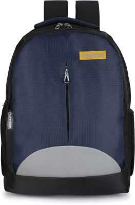 ADAMSON grey leatherette patch 32 L Laptop Backpack(Blue)