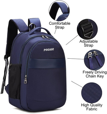 pogago B-0114-Blue 23 L Laptop Backpack(Blue)