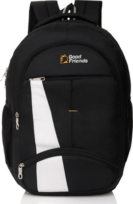 Good Friend 18 inch Backpack Lightweight Everyday Use For School, College, Office Laptop Bag Waterproof Backpack(Black, 30 L)