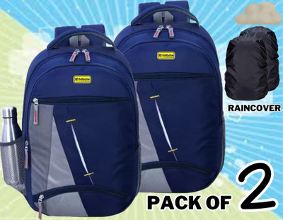 SBCOLLECTION Stylish 5 Zipper Compartment for Daily Use Tough Quality, Splash and Dust Proof 32 L Laptop Backpack(Blue)