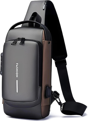 Bellveen New Sling Bag Anti-Theft USB Crossbody Backpack Waterproof Chest Shoulder Bag 10 L Backpack(Multicolor)