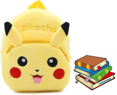 AMANVANI Soft Toy Bag(Pikachu) 4 L Backpack(Yellow)