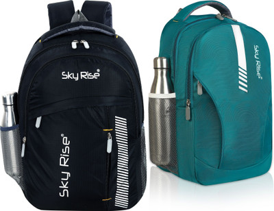 SKY RISE Laptop Backpack 35 L Backpack(Green, Grey, Black)