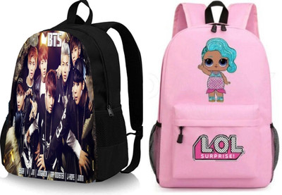 Shishtha A_DEVIL & LOL-PRINTPINK-1PC_abc 30 L Backpack(Multicolor, Pink)