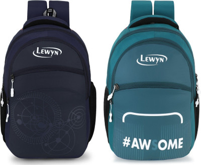 LEWYN Casual Bag Office Bag/School Bag/College Bag /Unisex travel Waterproof backpack 32 L Backpack(Green, Blue)