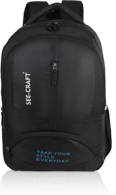 SEE-CRAFT Large 35 L Laptop Backpack Bag for Men Women | Office/College/School 25 L Laptop Backpack(Black)
