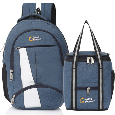 Capitalpoint collage backpack & Lunch bag combo offer 35 L Backpack(Blue)