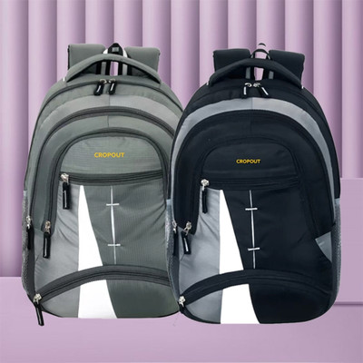 CROPOUT Combo of 2 Backpacks for Men & Women Stylish School College Bag 35 L Laptop Backpack(Multicolor)