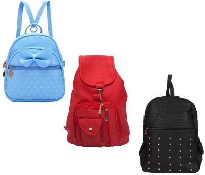 QUASHIMI COLLECTION BP-23-sky-blu-2in1+red-cmra+blk-kk-pithu-cmbo 6 L Backpack(Blue, Red, Black)