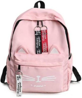 HouseOfCommon Girl's Women's Casual Backpack 15 L Laptop Backpack(Pink)