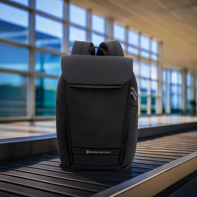 SWISS MILITARY GAZEBO 15.6 Screen Sleeve Laptop Compartment Key Chain Holder & Sunglass Holder 21 L Laptop Backpack(Black)