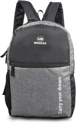 Mindesa Small Casual Smart 002 25 L Laptop Backpack(Grey, Black)