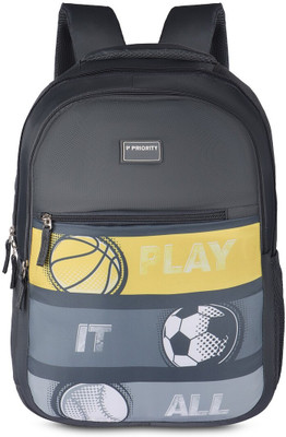 Priority 18 Inch Wonder 003 Printed College Grey 31 L Backpack(Grey)