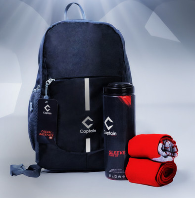 CAPTAIN Bag 07 combo(sleeve+03 red) 15 L Backpack(Black, Red)
