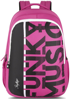SKYBAGS Flow Casual Printed School Bag For Girls and Boys with Rain Cover 37.5 L Backpack(Pink)