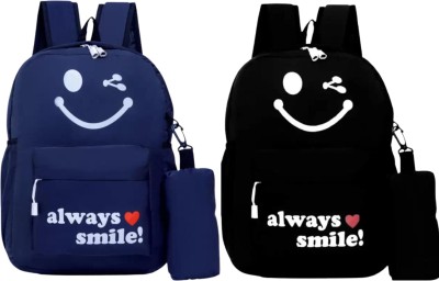 PLAYYBAGS 25 L Laptop Backpack |SCHOOL BACKPACK FOR GIRLS | COLLEGE BAG | TUITION BAG 25 L Backpack(Black, Blue)