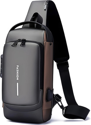 Bellveen New Sling Bag Anti-Theft USB Crossbody Backpack Waterproof Chest Shoulder Bag 10 L Backpack(Multicolor)