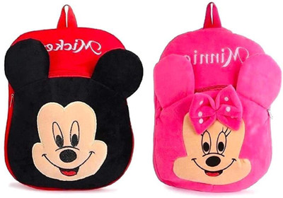 Aveek AVK-Minnie With Mickey_pk_38 10 L Backpack(Red, Pink)