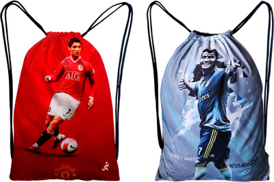 CSZ Grapnic Printed Drawstring Polyester Backpack for Sports/ Gym/Yoga/Casual 18 L Backpack(Red)
