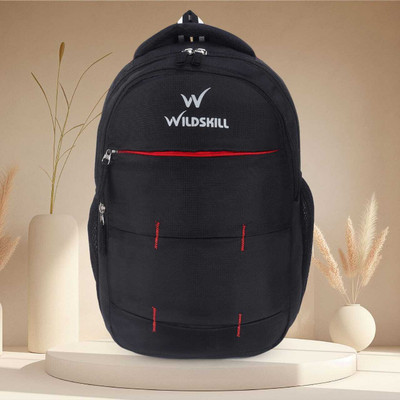 WILDSKILL NEVI Backpack School College & Travel Bag with Front Zipper Pocket ( SMALL BAG) 30 L Backpack(Black)