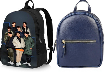 khatushyam collection A_DGTL-021_@@__1PC & leather look blue backpack_12_abc 30 L Backpack(Black, Black)