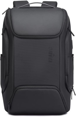 The CLOWNFISH Water Resistant Polyester Anti-Theft Laptop Backpack with USB (Black) 21 L Laptop Backpack(Black)