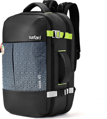 SAFARI Seek Expandable Unisex with Suitcase compartment 45 L Large Laptop Backpack(Grey)