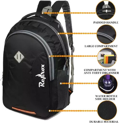 Reprox Fancy Stylish Men LAptop BAckpack 35 L Laptop Backpack(Black)