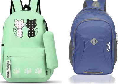 Plama GIRLS STYLISH TRENDY SCHOOL / COLLEGE / CASUAL BACKPACK FOR GIRLS 30 L Backpack(Green, Blue)
