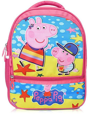 Stylbase Kids Trends Pippa Pig Polyester 14 Inches 3D Character Embossed School Bag Small 30 L Backpack(Pink)