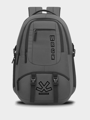WROGN Solid Polyester Laptop Backpack 45 L Laptop Backpack(Grey)
