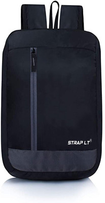 STRAPLT SCHOOL/COLLEGE CASUAL BAG TRAVEL BUSINESS OFFICE SLIM BACKPACK 15 L Backpack(Black)