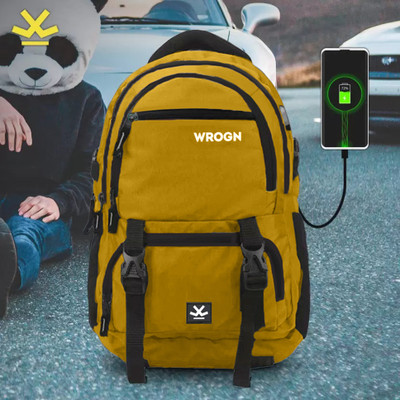 WROGN ASPHER Unisex With USB port and Rain cover 40 L Laptop Backpack(Tan)