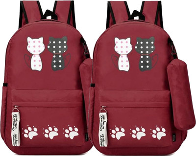 Zenvault Trendy Casual College Backpacks, Designer School/College/Picnic Bag 12 L Backpack(Maroon)