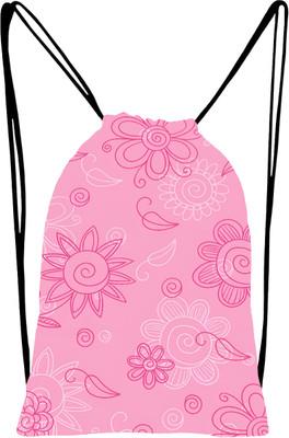 Hemes Printed Dori Bag Drawstring Backpack Small Bag Gym Bag Multipurpose Bag 12 L Backpack(Black)