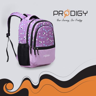 PRODIGY Multi Purpose 4 Compartments, Printed, Waterproof Bag For 17 Inches Laptop 19 L Backpack(Pink)