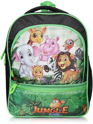 Stylbase Kids 3D Cartoon Backpack - Waterproof,3 Compartments, Bottle Holder STB67 15 L Backpack(Green)